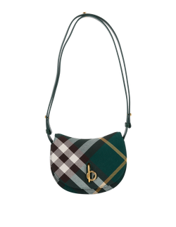 Check Mini Rocking Horse Bag, Fabric, Green, MII, DB, 3*